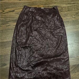 Jcrew collection Elegant Sequin Skirt - Burgundy - size 4